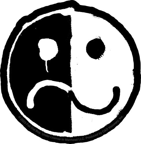 Fall Out Boy Smiley 4" Sticker - 6 pc prepack