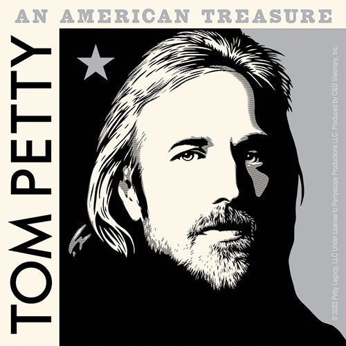 Tom Petty American Treasure 4"x4" Sticker - 6 pc prepack