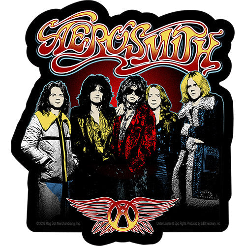 Aerosmith Band Graphic 4.6"x5" Sticker - 6 pc prepack