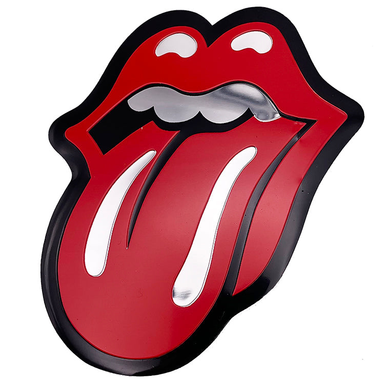 The Rolling Stones Tongue Logo 3.5"x4" Metal Sticker - 6 pc prepack