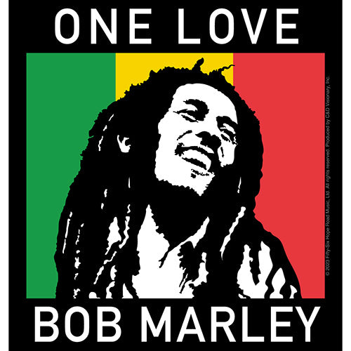 Bob Marley One Love 4.5"x5" Sticker - 6 pc prepack