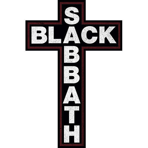 Black Sabbath Cross 4"x6" Sticker - 6 pc prepack