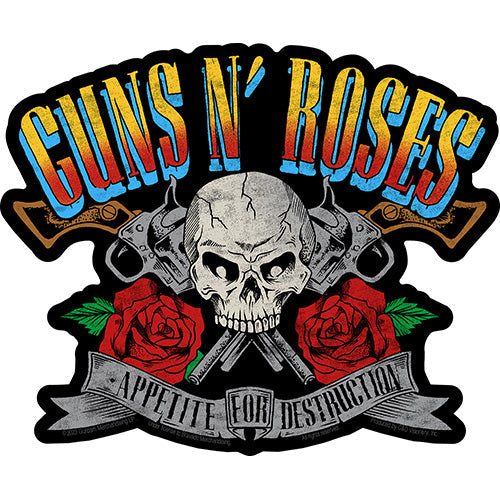 Guns N Roses Appetite For Destruction 4.15"x5" Sticker - 6 pc prepack