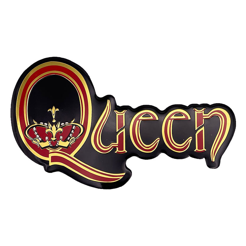 Queen 1973 Logo 4"x2.25" Metal Sticker - 6 pc prepack