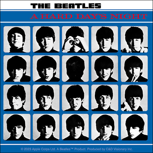 The Beatles A Hard Day's Night 4"x4" Sticker - 6 pc prepack