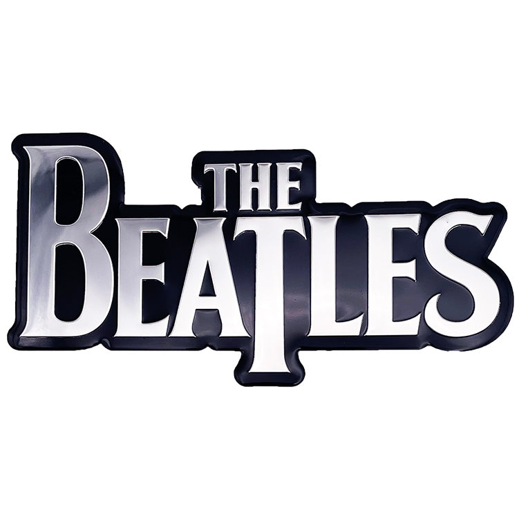 The Beatles Name Logo 4.5"x2.5" Metal Sticker - 6 pc prepack