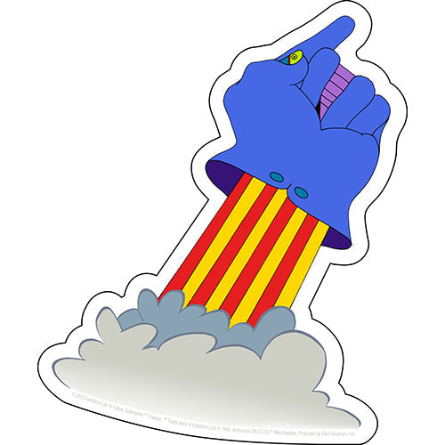 The Beatles Yellow Submarine Hand Rocket 4.6"x5.5" Sticker - 6 pc prepack