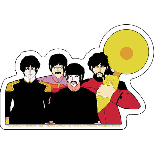The Beatles Yellow Submarine The Band 6"x4.1" Sticker - 6 pc prepack