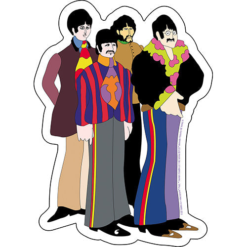The Beatles Yellow Submarine The Beatles 4"x5.5" Sticker - 6 pc prepack