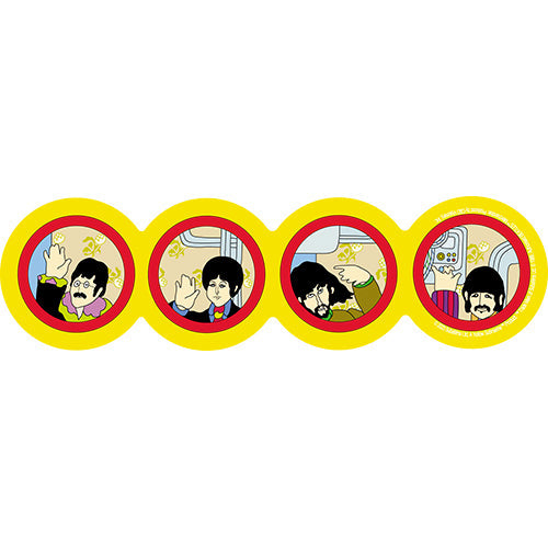 The Beatles Yellow Submarine Windows 6"x1.7" Sticker - 6 pc prepack