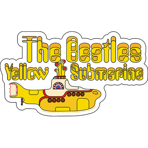 The Beatles Yellow Submarine Logo 5.75"x3.3" Sticker - 6 pc prepack