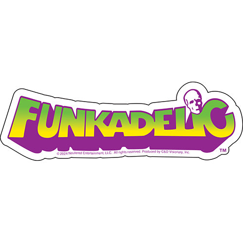 George Clinton Funkadelic 6.2"x2" Sticker - 6 pc prepack