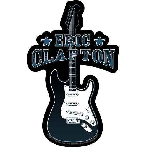 Eric Clapton Black Guitar 3.75"x6" Sticker - 6 pc prepack