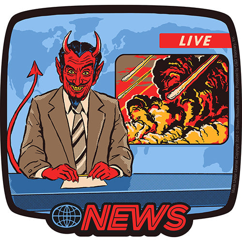 Steven Rhodes Breaking News 5"x4.8" Sticker - 6 pc prepack