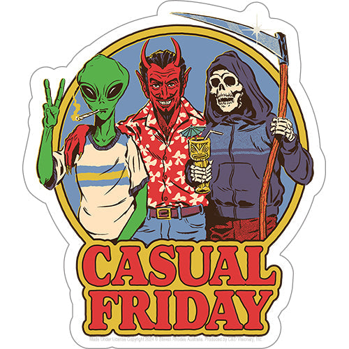 Steven Rhodes Casual Friday 4.8"x5.5" Sticker - 6 pc prepack