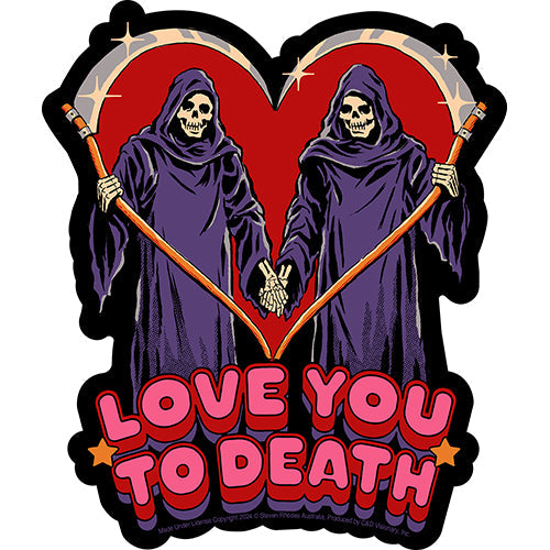 Steven Rhodes Love You 4.6"x5.5" Sticker - 6 pc prepack
