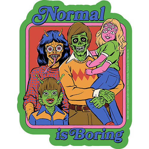 Steven Rhodes Normal Is Boring 3.8"x5" Sticker - 6 pc prepack