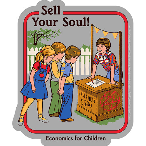 Steven Rhodes Sell Your Soul 4.16"x5" Sticker - 6 pc prepack