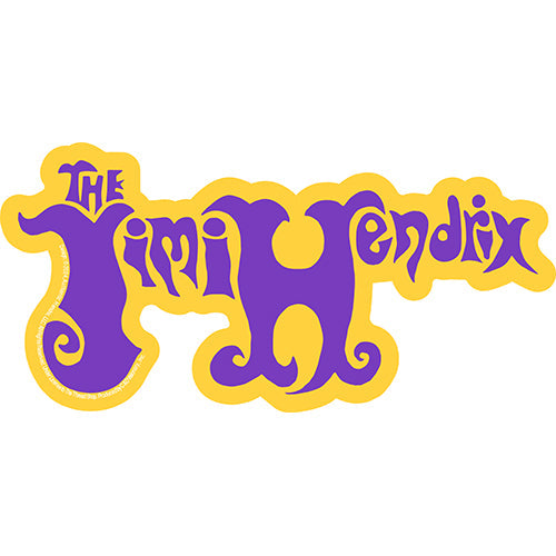 Jimi Hendrix Logo 6"x3" Sticker - 6 pc prepack