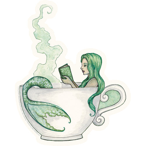 Amy Brown Teacup Mermaid 4.7"x6" Sticker - 6 pc prepack
