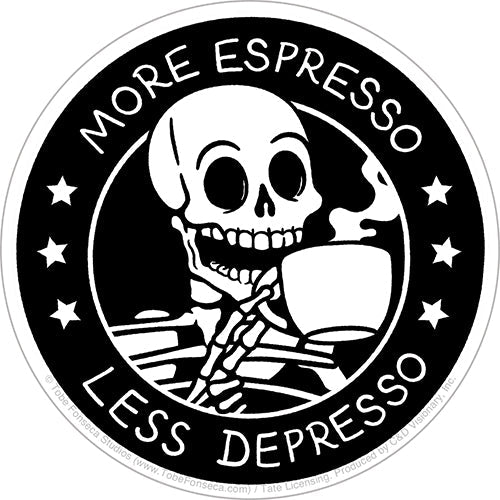 Tobe Fonseca More Espresso 4" Sticker - 6 pc prepack
