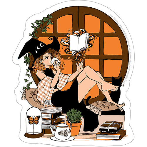 Ivy Dolamore Autumn Witch 4.2" x 5" Sticker - 6 pc prepack