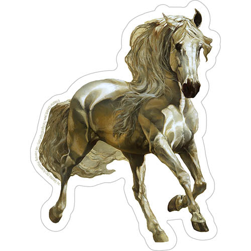 Heather Edwards Galloping Horse 4.4"x5.75" Sticker - 6 pc prepack