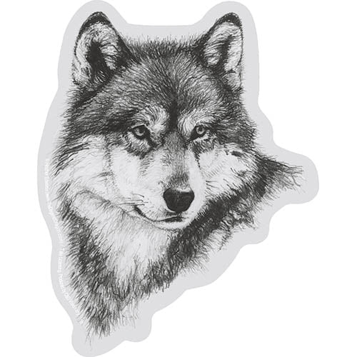 Heather Edwards Wolf Gaze 4.25"x5.4" Sticker - 6 pc prepack