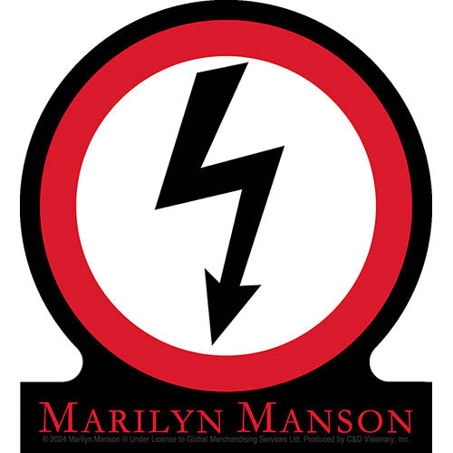 Marilyn Manson Crooked Arrow 4"x4.4" Sticker - 6 pc prepack