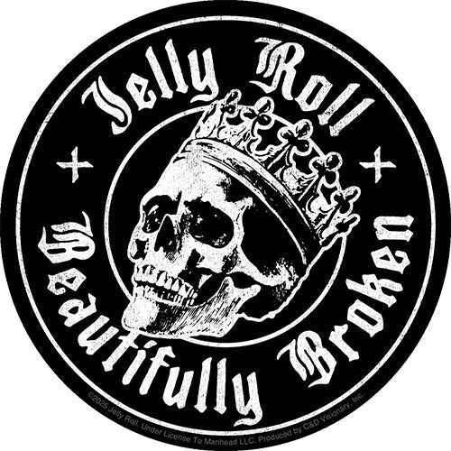Jelly Roll Skull Seal 4" Sticker - 6 pc prepack