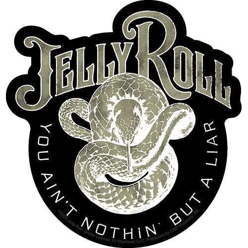 Jelly Roll Snake 4.7"x5" Sticker - 6 pc prepack