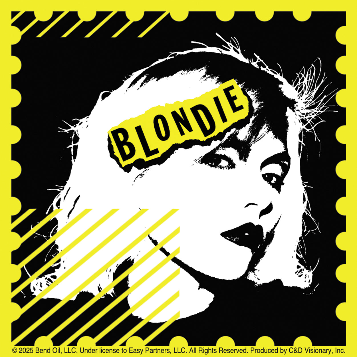 Blondie Stamp Logo 4"x4" Sticker - 6 pc prepack