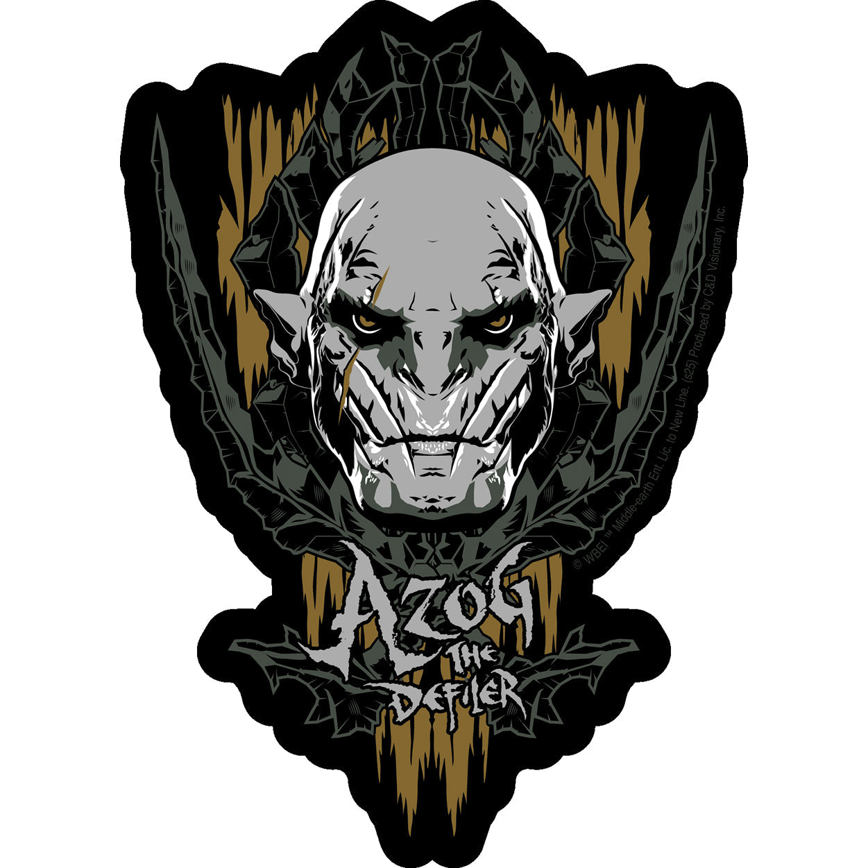The Hobbit Azog 4"x5.5" Sticker - 6 pc prepack