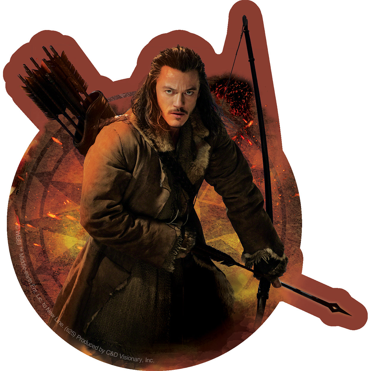 The Hobbit Bard 5"x5" Sticker - 6 pc prepack
