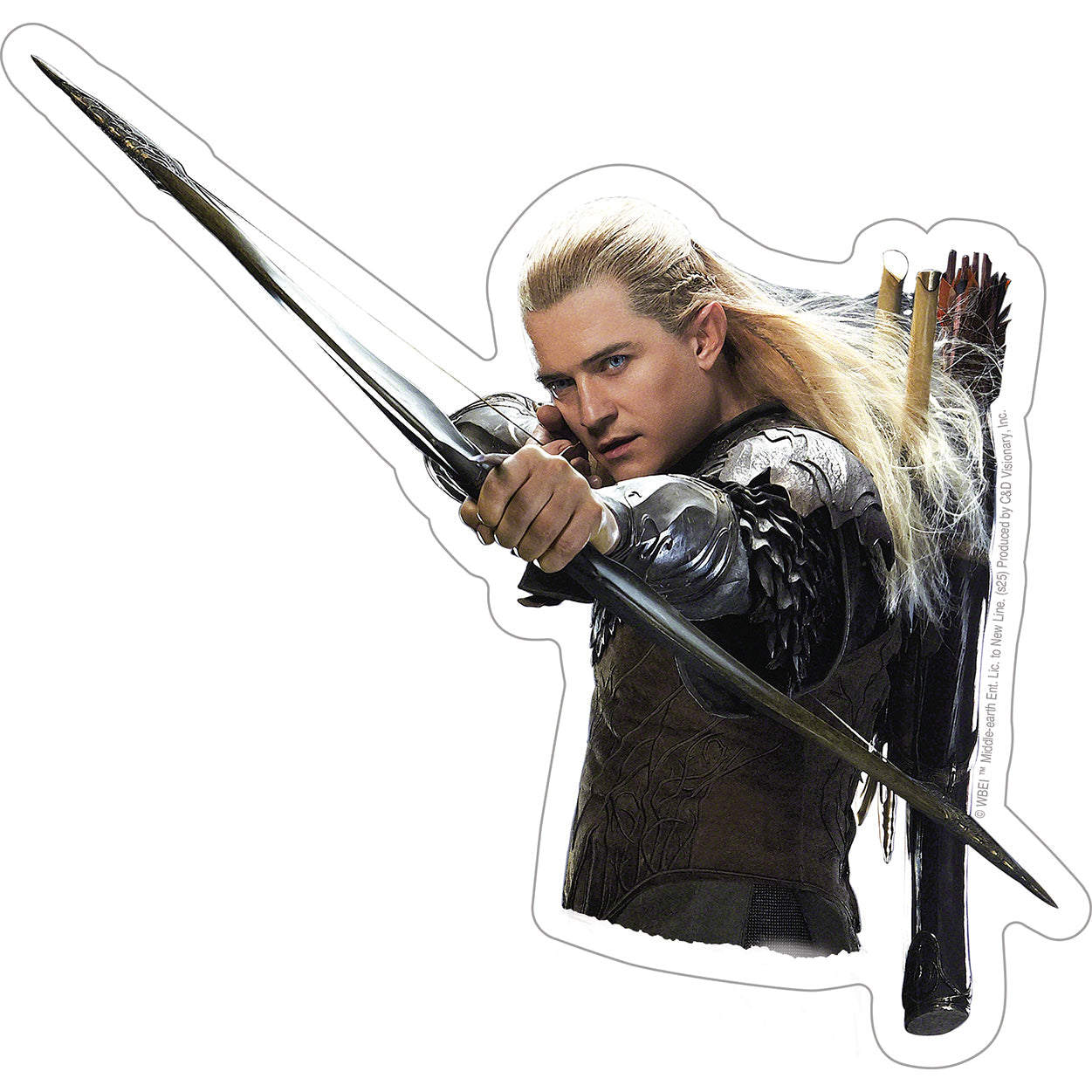 The Hobbit Legolas Greenleaf 6.2"x6.5" Sticker - 6 pc prepack