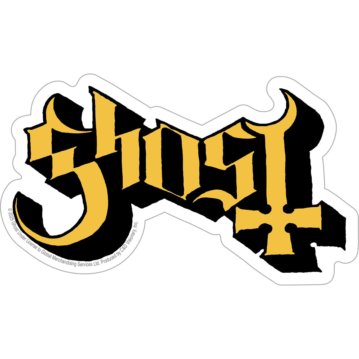 Ghost Logo 5.5"x3.25" Sticker - 6 pc prepack