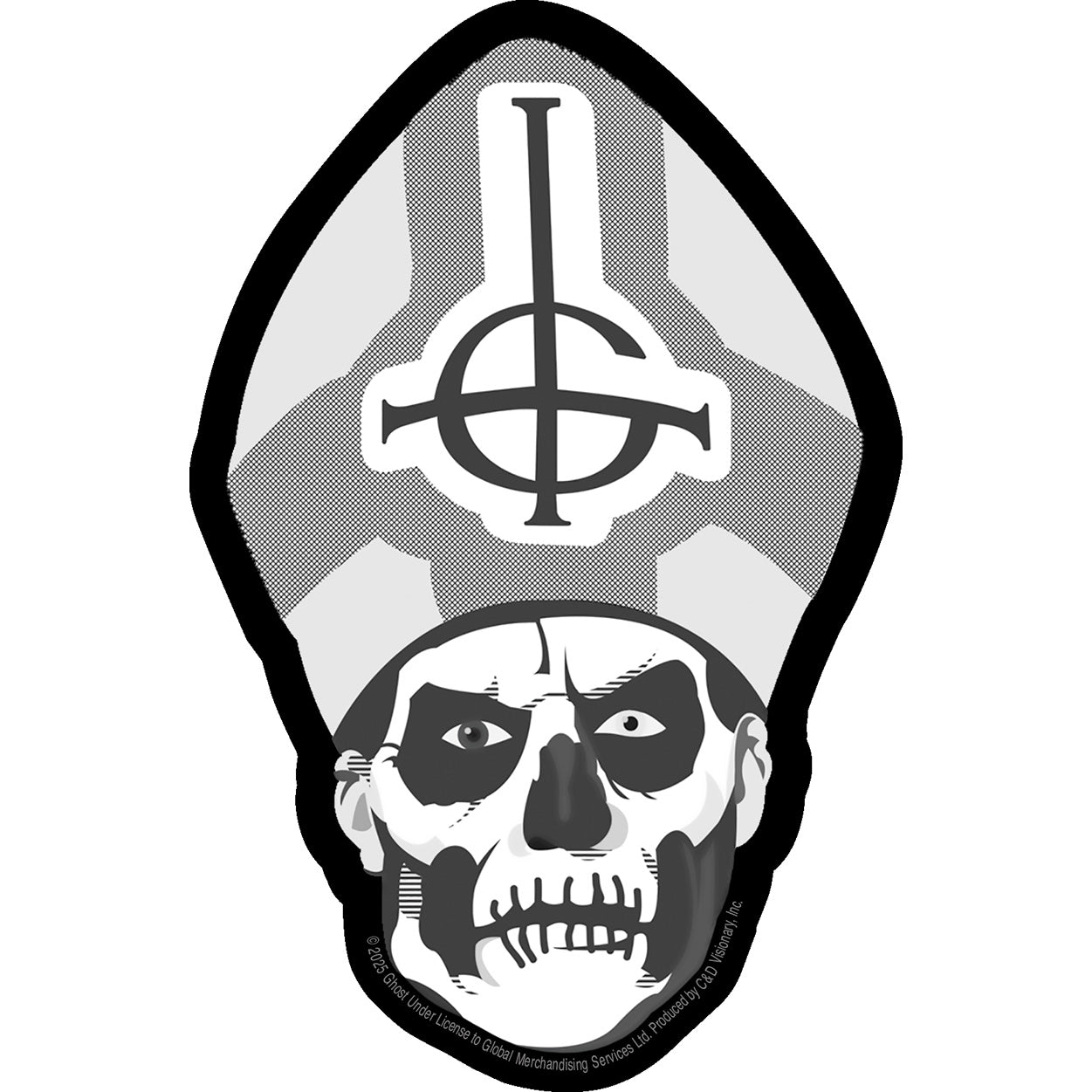 Ghost Pope 3.6"x5.5" Sticker - 6 pc prepack