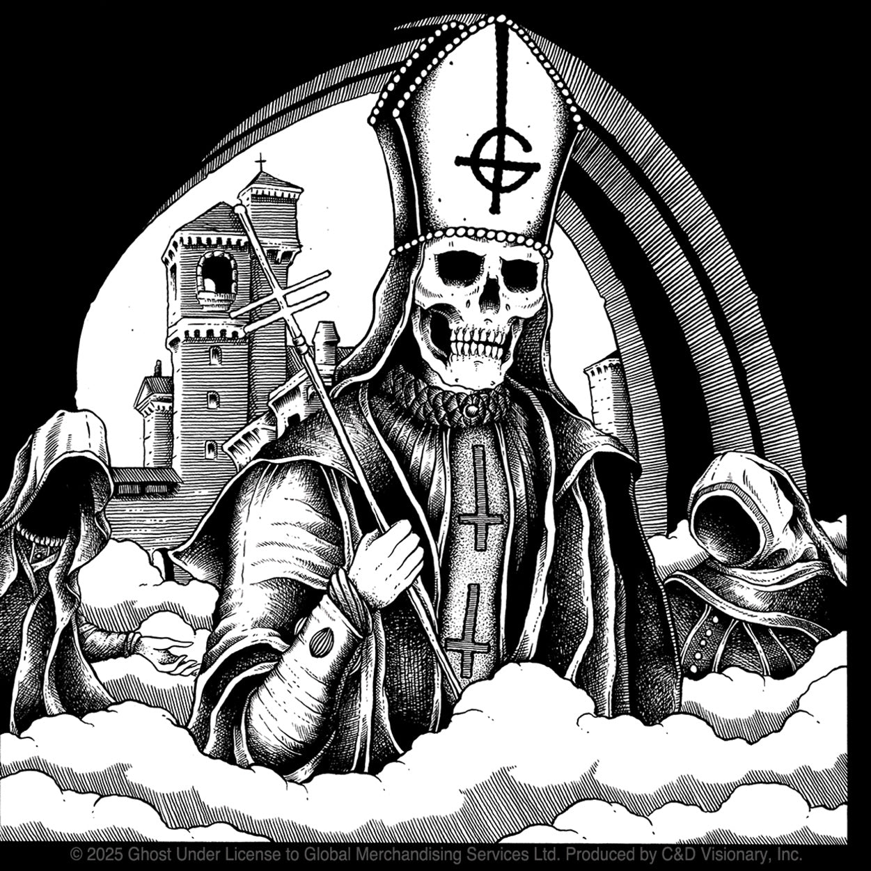 Ghost Secular 4"x4" Sticker - 6 pc prepack