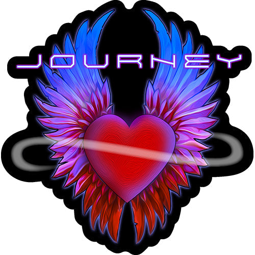 Journey Heart 5"x5.1" Sticker - 6 pc prepack