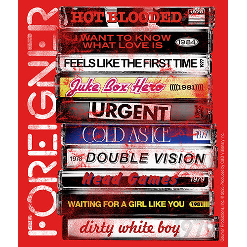 Foreigner Tapes 4.25"x5" Sticker - 6 pc prepack