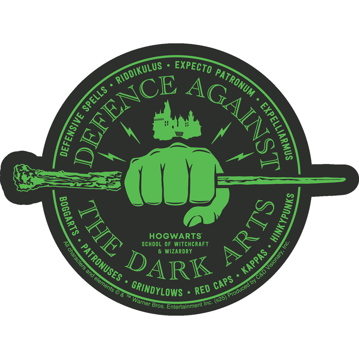 Harry Potter Defence Against Dark Arts 5.3"x4" Sticker - 6 pc prepack