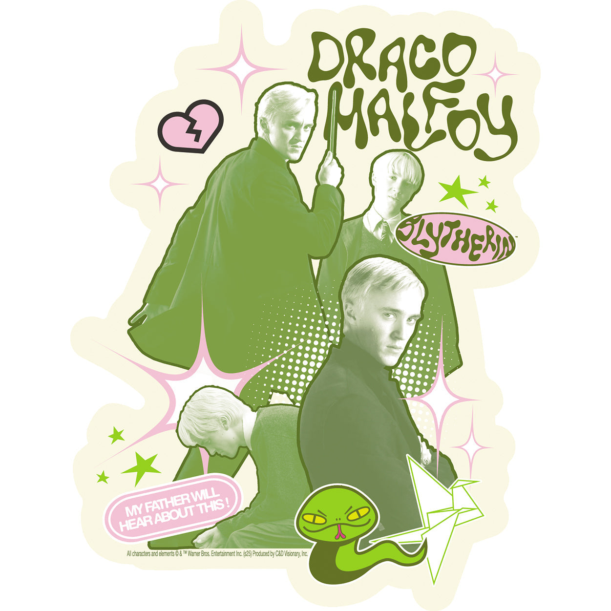 Harry Potter Draco Malfoy 4.25"x5.5" Sticker - 6 pc prepack