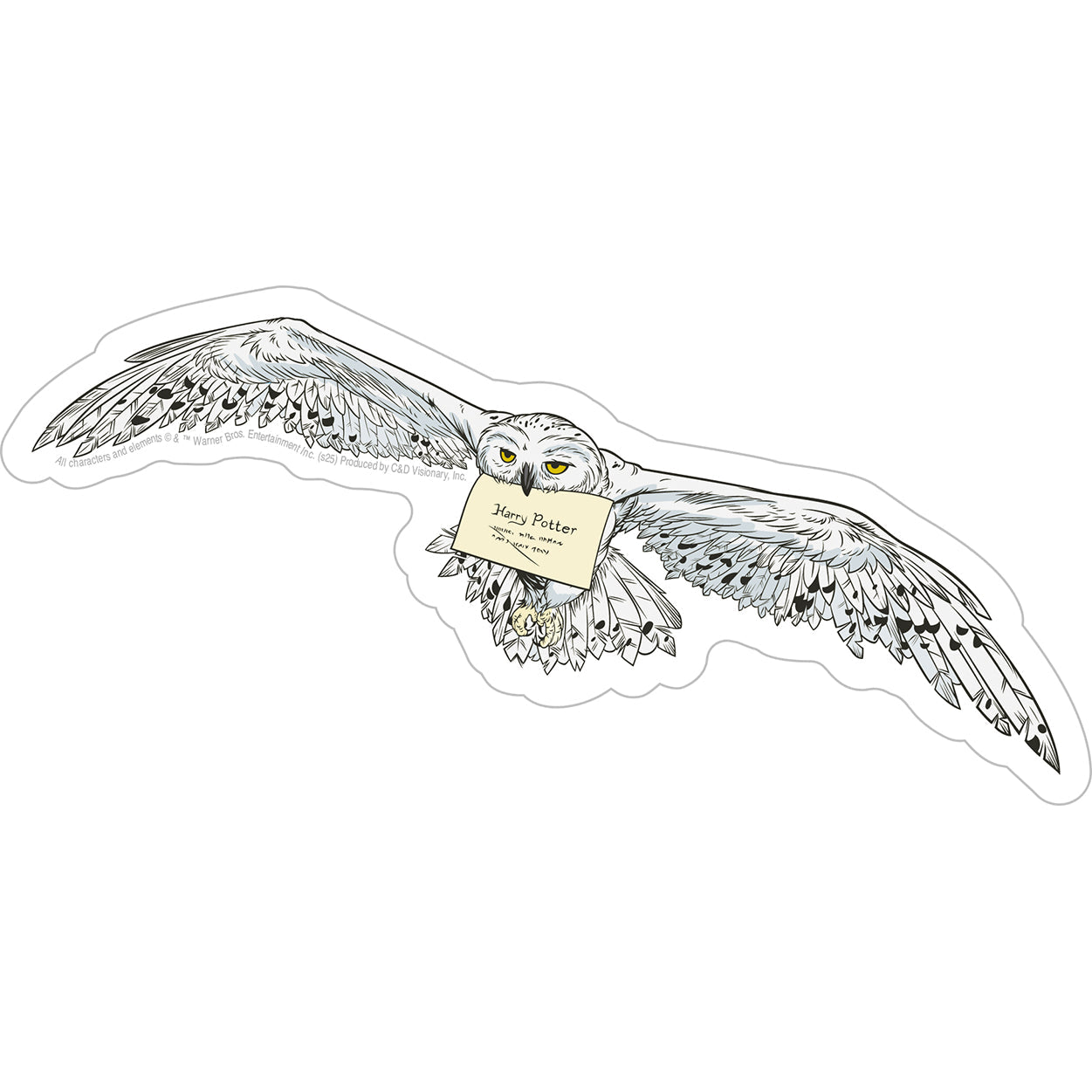 Harry Potter Hedwig 6.5"x3.1" Sticker - 6 pc prepack