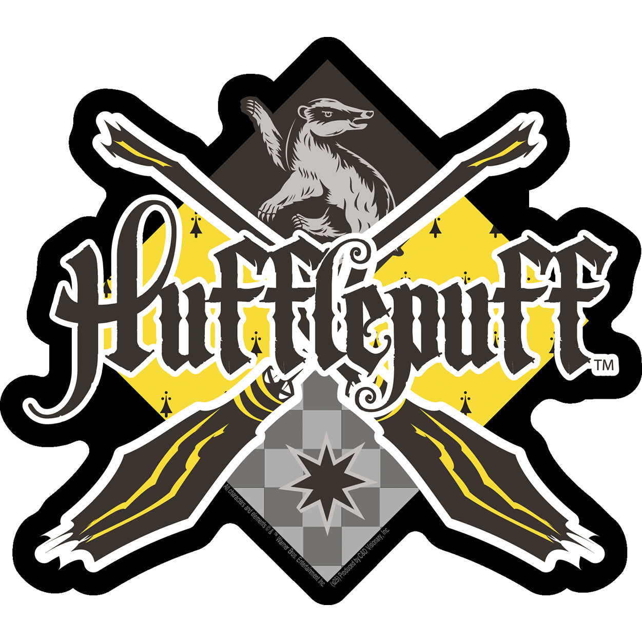Harry Potter Hufflepuff 5.5"x4.9" Sticker - 6 pc prepack