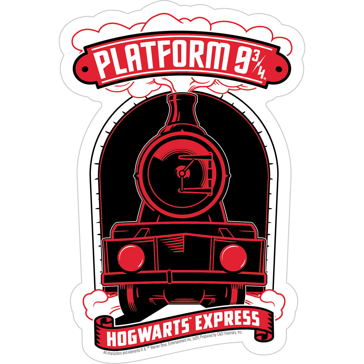 Harry Potter Platform 93/4 3.75"x5.5" Sticker - 6 pc prepack