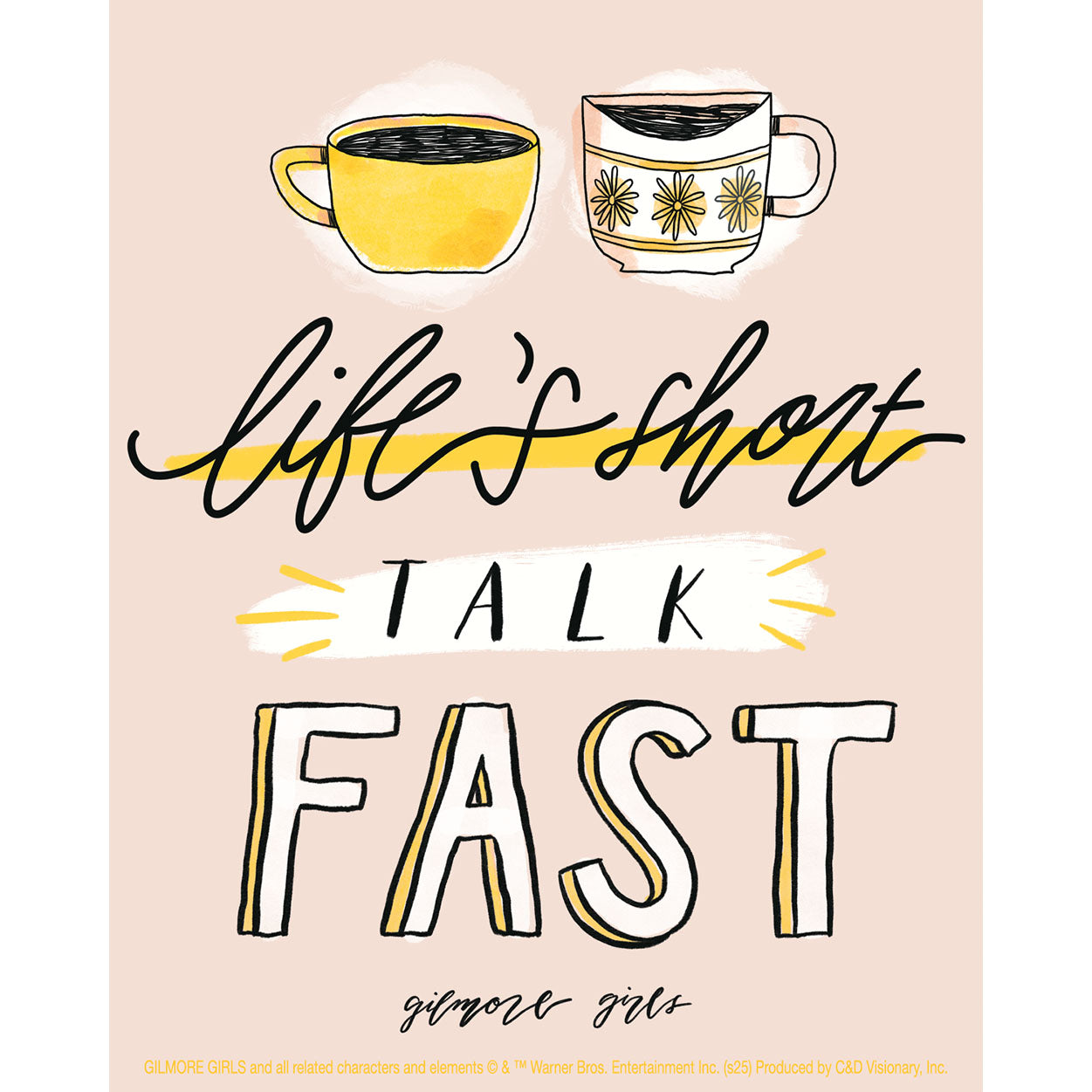 Gilmore Girls Talk Fast 4"x5" Sticker - 6 pc prepack