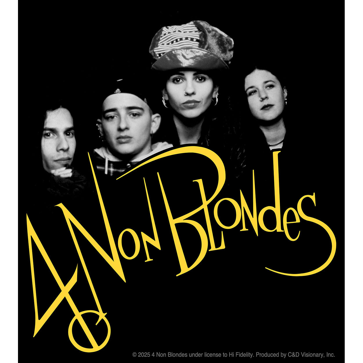4 Non Blondes Band Photo 4.5"x5" Sticker - 6 pc prepack
