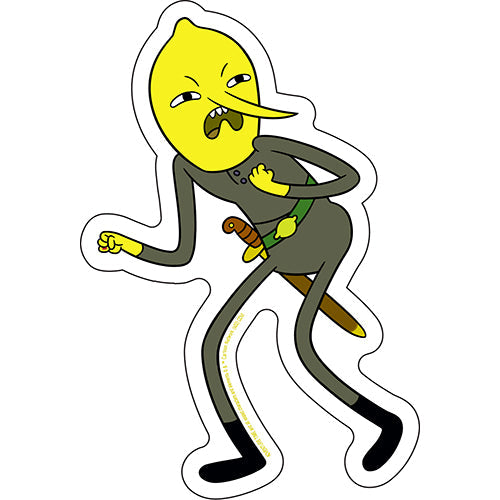 Adventure Time Lemongrab 3.75"x5.5" Sticker - 6 pc prepack