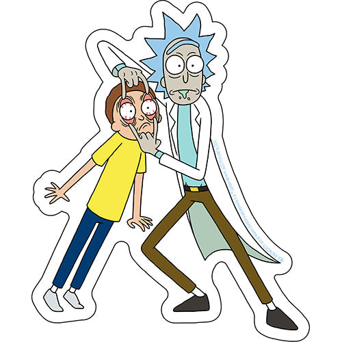Rick  Morty Open Your Eyes 5.5"x4.5" Sticker - 6 pc prepack