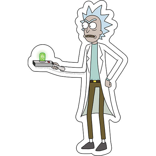 Rick  Morty Teleport 3.875"x6" Sticker - 6 pc prepack